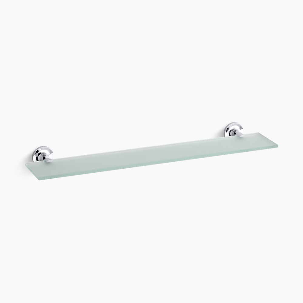 Purist Glass Shelf-Chrome