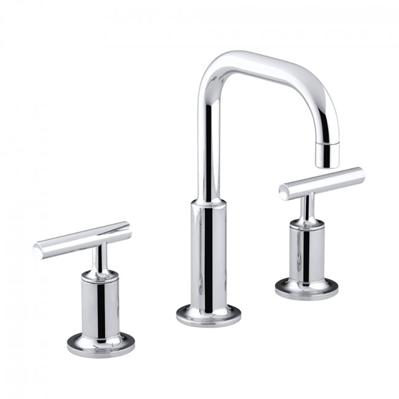 Purist Hob Mount Basin Set Lever Handle-Chrome